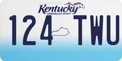 KY license plate 124TWU