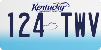 KY license plate 124TWV