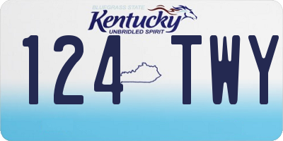 KY license plate 124TWY