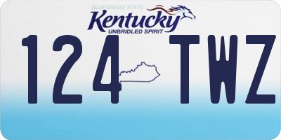 KY license plate 124TWZ