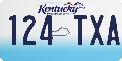 KY license plate 124TXA