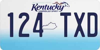 KY license plate 124TXD
