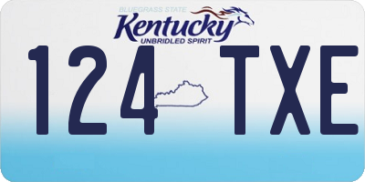 KY license plate 124TXE