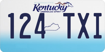 KY license plate 124TXI