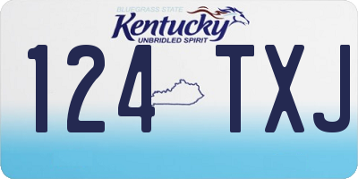 KY license plate 124TXJ