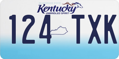 KY license plate 124TXK