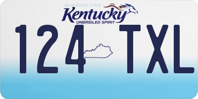 KY license plate 124TXL