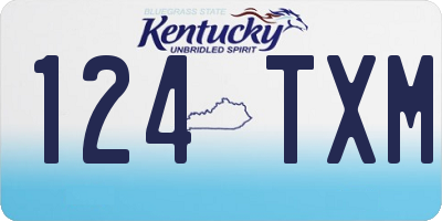 KY license plate 124TXM