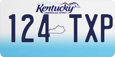 KY license plate 124TXP