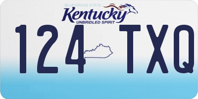 KY license plate 124TXQ