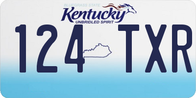 KY license plate 124TXR