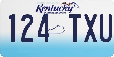 KY license plate 124TXU