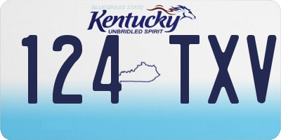 KY license plate 124TXV