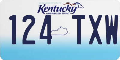 KY license plate 124TXW