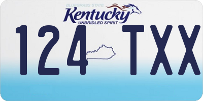 KY license plate 124TXX