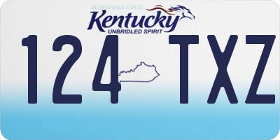 KY license plate 124TXZ