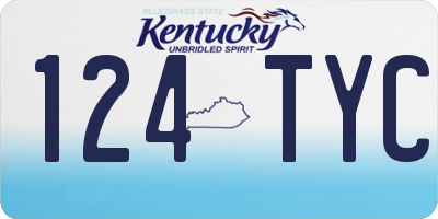 KY license plate 124TYC