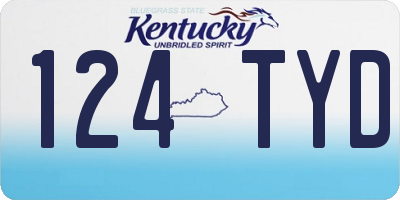 KY license plate 124TYD