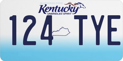 KY license plate 124TYE