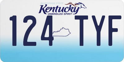 KY license plate 124TYF