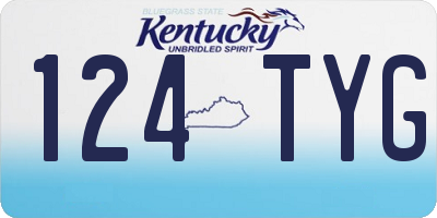 KY license plate 124TYG