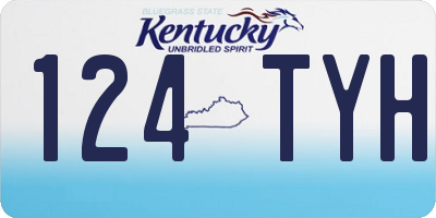 KY license plate 124TYH