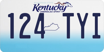 KY license plate 124TYI