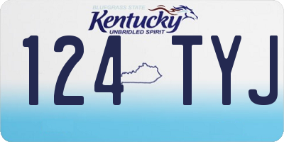 KY license plate 124TYJ