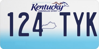 KY license plate 124TYK