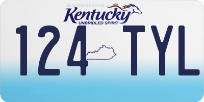 KY license plate 124TYL