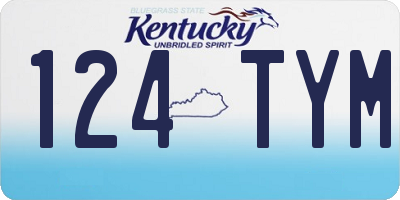 KY license plate 124TYM