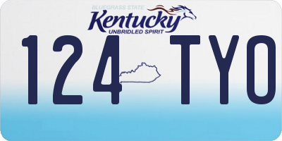 KY license plate 124TYO