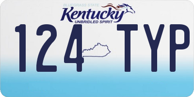 KY license plate 124TYP
