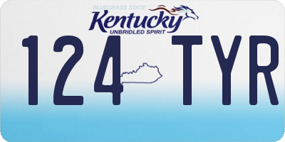 KY license plate 124TYR