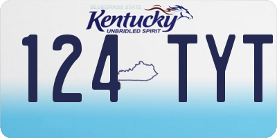 KY license plate 124TYT