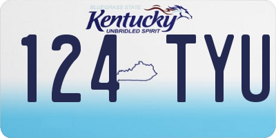 KY license plate 124TYU
