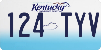 KY license plate 124TYV