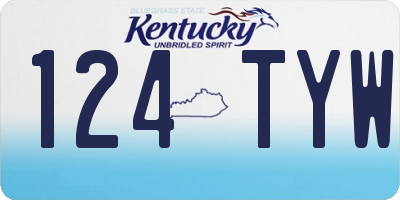 KY license plate 124TYW