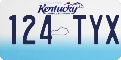 KY license plate 124TYX