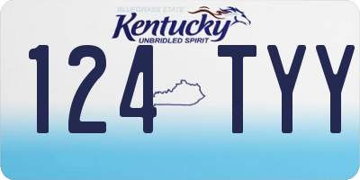 KY license plate 124TYY
