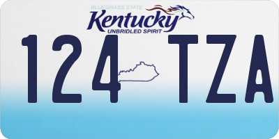 KY license plate 124TZA