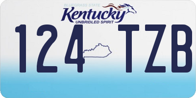 KY license plate 124TZB