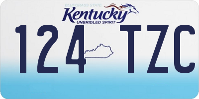 KY license plate 124TZC