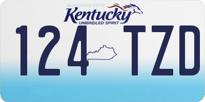 KY license plate 124TZD