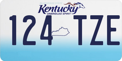 KY license plate 124TZE