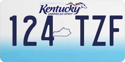KY license plate 124TZF