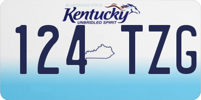 KY license plate 124TZG