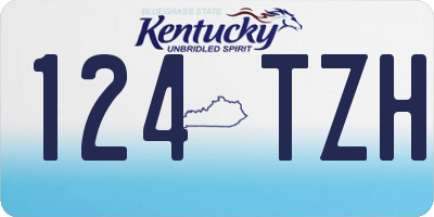 KY license plate 124TZH