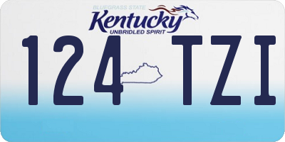KY license plate 124TZI