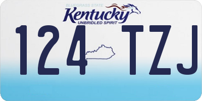 KY license plate 124TZJ